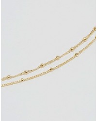 Dogeared Gold Plated Keep It Simple Beaded Double Strand Bracelet