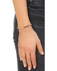 Michael Kors Michl Kors Logo Plaque Adjustable Beaded Bracelet