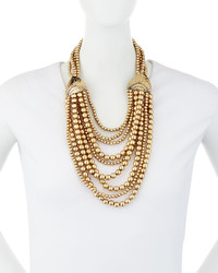 Lydell NYC Beaded Multi Row Statet Necklace