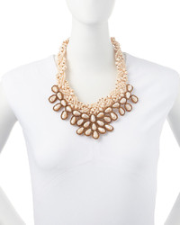 Nakamol Crystalseed Bead Collar Necklace Creamcopper