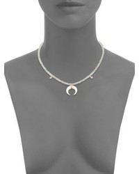 Jacquie Aiche Diamond Bone Aquamarine 14k Rose Gold Beaded Necklace