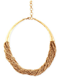 Lucky Brand Gold Tone Beaded Torsade Collar Necklace