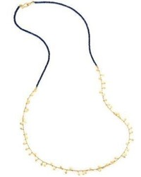 Ila Joanne Blue Sapphire 14k Yellow Gold Beaded Necklace