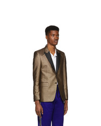 Givenchy Gold And Black 4g Blazer