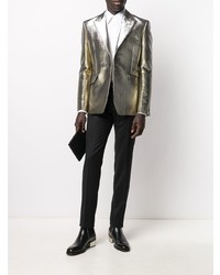 Alexander McQueen Metallic Sheen Blazer Jacket