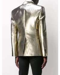 Alexander McQueen Metallic Sheen Blazer Jacket