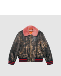 Gucci Ghost Hand Painted Bomber