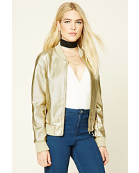 Forever 21 Metallic Faux Leather Jacket