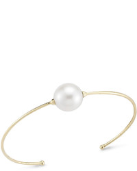 Mizuki 14k Single Pearl Cuff Bracelet