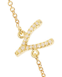 Jennifer Meyer 18 Karat Gold Diamond Wishbone Bracelet One Size