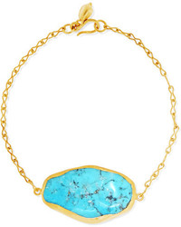 Pippa Small 18 Karat Gold Turquoise Bracelet