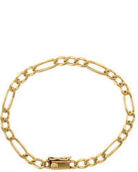 18k Figaro Chain Link Bracelet