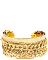 Rivka Friedman 18k Gold Clad Bold Multiple Chain Cuff