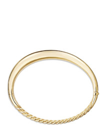 David Yurman 65mm Large Pure Form Hinge Bracelet In 18k Gold