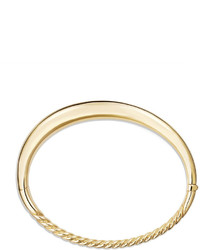 David Yurman 65mm Small Pure Form Hinge Bracelet In 18k Gold