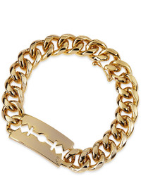 MCQ Alexander Ueen Chunk Chain Large Razor Blade Id Bracelet Golden