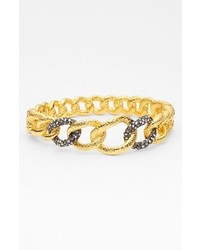 Alexis Bittar Elets Jardin De Papillon Hinged Chain Link Bracelet Gold Gunmetal