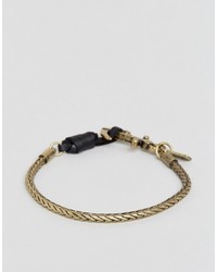 Icon Brand Anchor Chain Bracelet In Burnished Gold