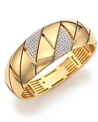 Roberto Coin Appassionata Diamond 18k Yellow Gold Bangle Bracelet