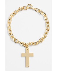 Ariella Collection Cross Charm Bracelet
