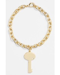 Ariella Collection Key Charm Bracelet