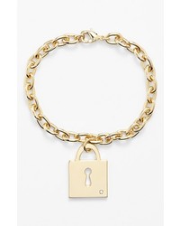 Ariella Collection Padlock Charm Bracelet