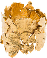 Aurelie Bidermann Aurlie Bidermann Gold Articulated Ginkgo Leaf Tangerine Cuff