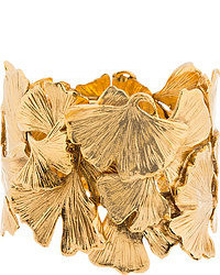 Aurelie Bidermann Aurlie Bidermann Gold Articulated Ginkgo Leaf Tangerine Cuff