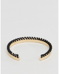 Asos Bangle In Gold With Contrast Whipstitch