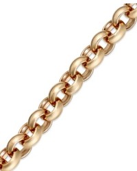 Bronzarte 18k Rose Gold Over Bronze Bracelet Rolo Chain Bracelet