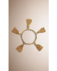 Burberry Chain Tassel Detail Brass Bracelet
