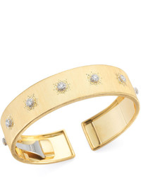Buccellati Classica 18k Gold Cuff Bracelet With Diamonds Large