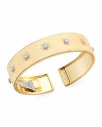 Buccellati Classica 18k Gold Cuff Bracelet With Diamonds Large