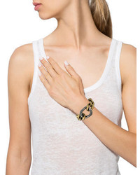 Lanvin Crystal Curb Chain Bracelet