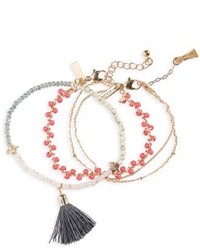 Topshop Desert Blush Set Of 3 Bracelets