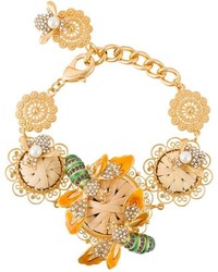 Dolce & Gabbana Bee And Flower Filigree Bracelet