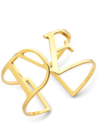 Diane von Furstenberg Dvf Cut Out Gold Wide Cuff Bracelet