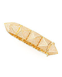 Eddie Borgo Large Pave Pyramid Bracelet Yellow Gold
