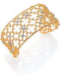 Alexis Bittar Elets Gilded Muse Crystal Small Spur Lace Cuff Bracelet