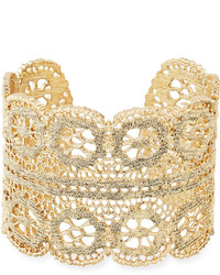 Lydell NYC Filigree Unique Cuff Bracelet Gold