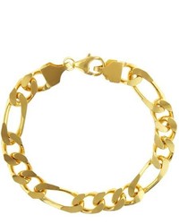 FINE JEWELRY 14k Gold Over Bronze Figaro Bracelet