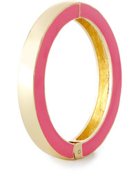 Fragments for Neiman Marcus Fragts Enamel Hinged Bangle Bracelet Pink