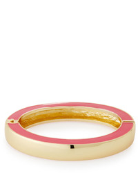 Fragments for Neiman Marcus Fragts Enamel Hinged Bangle Bracelet Pink