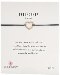 Dogeared Friendship Medium Open Heart Mixed String Bracelet Bracelet