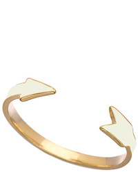 Blu Bijoux Gold And White Enamel Arrow Cuff Bracelet