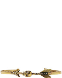 Alexander McQueen Gold Arrow Skull Bracelet