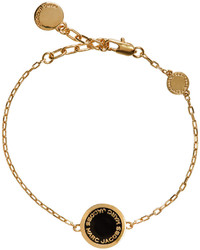 Marc Jacobs Gold Enamel Logo Disc Bracelet
