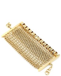 Giuseppe Zanotti Gold Finish Multi Layered Bracelet