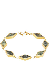 Pippa Small Gold Plated Silver Bracelet With Chrysocolla