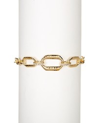 Judith Jack Gold Plated Sterling Silver Chain Link Swarovski Marcasite Studded Bracelet